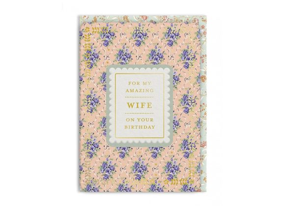 Wife Birthday Card Designed by Laura Ashley