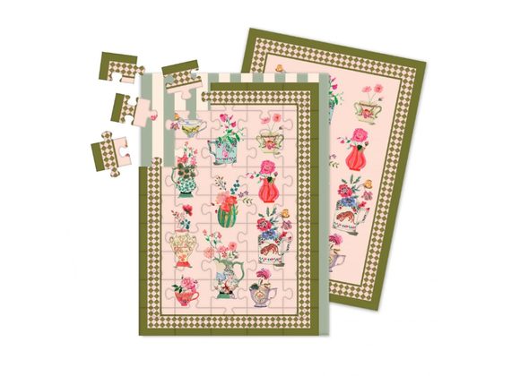 Multi Vases Jigsaw Greeting Card
