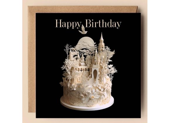 Castle Cake Happy Birthday Card by Good Post Day