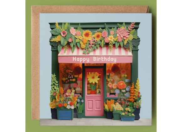 Florist Shop, Happy Birthday Card by Good Post Day