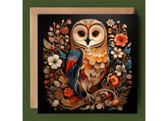 Owl Floral, Card by Good Post Day