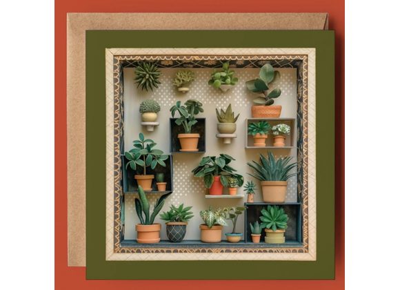 Plants in Terracotta Pots, Card by Good Post Day
