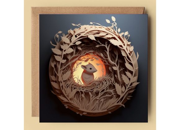 Woodland Mouse Nest, Card by Good Post Day