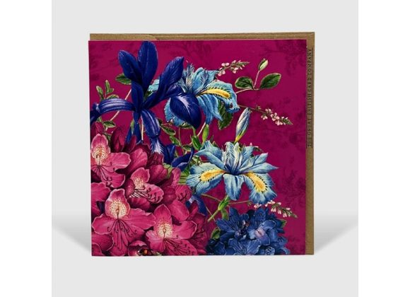 Azure Elegance Botanical Card 