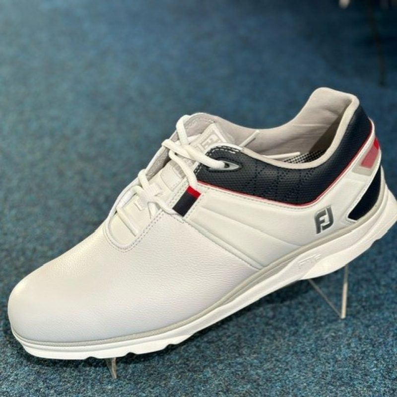 FootJoy Pro SL Shoes White/Navy/Red - Elderslie Golf Shop