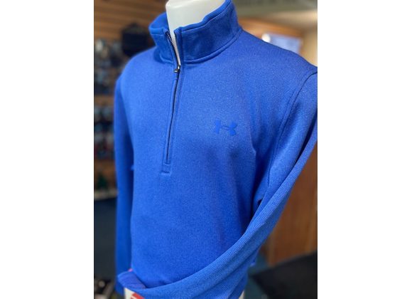 Under Armour 1/2 Zip Fleece Golf Sweater - Royal Blue