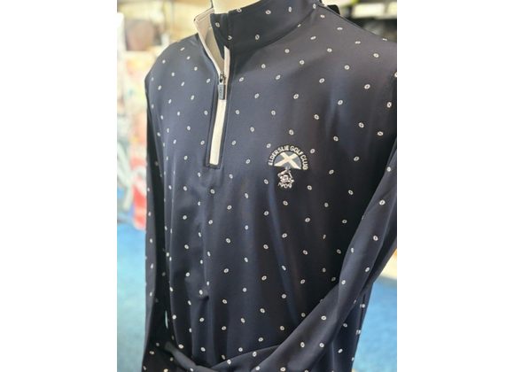 Glenmuir Wick-Saltire 1/2 Zip pullover - Navy/White