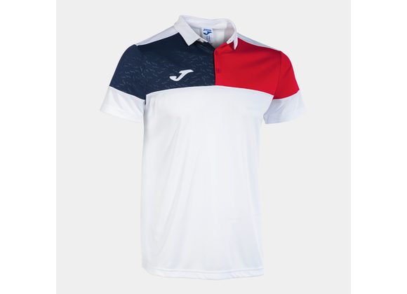 Joma Crew 5 Polo White/Red/Navy Adult