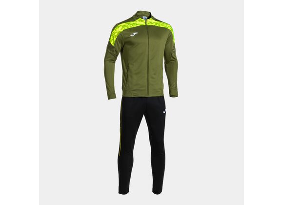 Joma Championship 8 Tracksuit Khaki/Fluo Yellow Adult