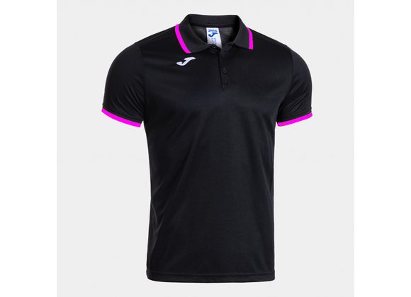 Joma Combi Premium Polo Black/Fluo Pink Adult