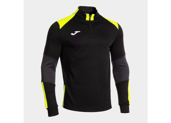 Joma Danubio 4 Quarter Zip Black/ Fluo Yelow/Anthracite Adult