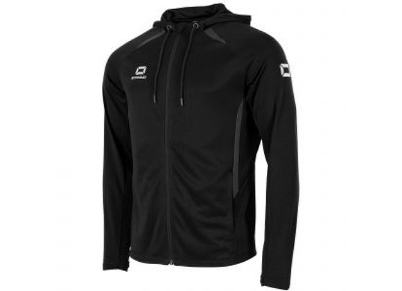 Stanno Stadio Zipped Hoodie Black/Grey Adult