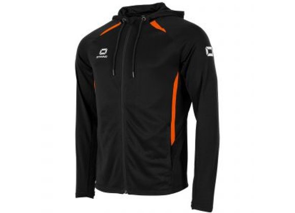 Stanno Stadio Zipped Hoodie Black/Orange Adult