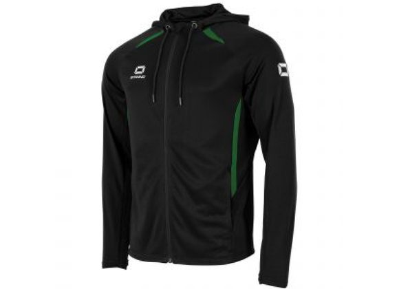 Stanno Stadio Zipped Hoodie Black/Green Adult