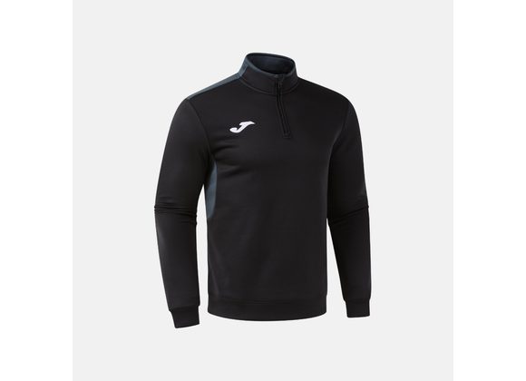 Joma Winner 4 Quarter Zip Black/Gray Junior