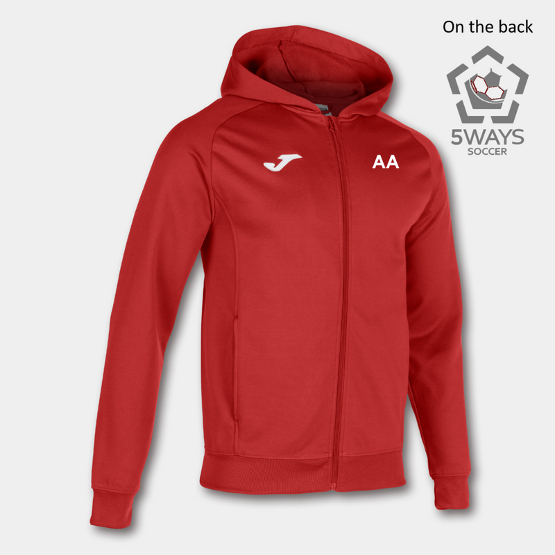 5 Ways Soccer Hooded Jacket Red Junior (Menfis) - GR Teamwear