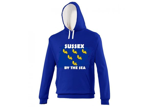 Sussex By The Sea Hoodie Royal/White (Varsity)