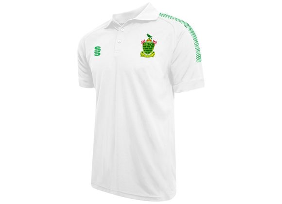 Burgess Hill Cricket Club Dual Polo Shirt White Junior