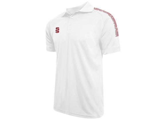 Denton Cricket Club Dual Polo Shirt White