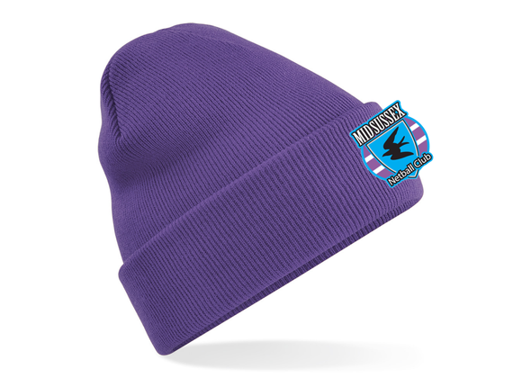 Mid Sussex Netball Winter Hat Purple