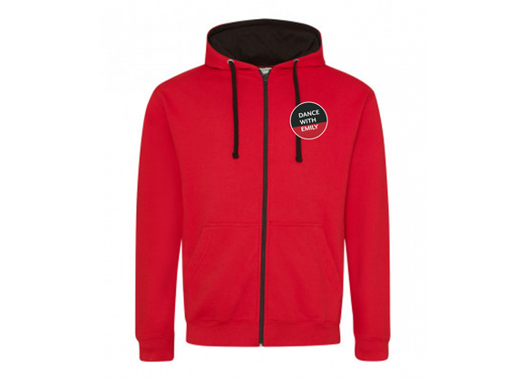 Dance With Emily Zipped Hoody Red