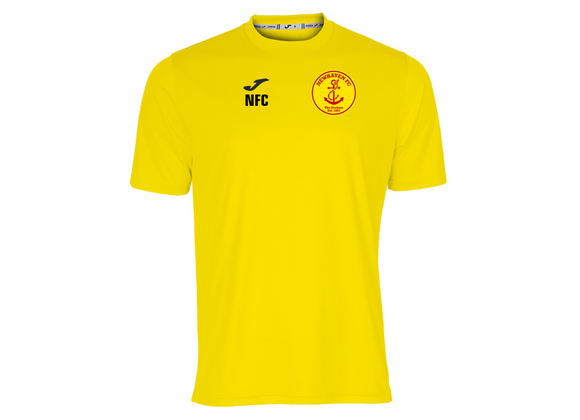 Newhaven FC Players Training Tee Yellow Adult (Combi)