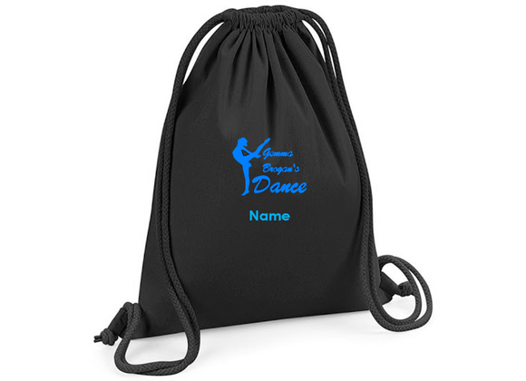 Gemma Brogan's Dance Black & Blue Drawstring Bag