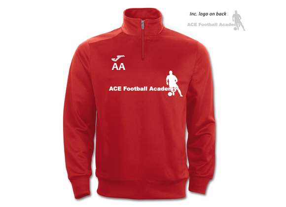ACE Football Academy Junior 1/4 Zip Red (Faraon)