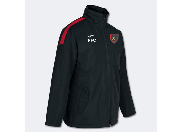 Petworth FC Winter Coat Adult Black/Red (Trivor)