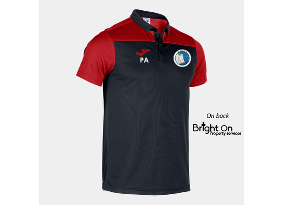 Peacehaven Athletic Polo Shirt Black/Red (Hobby 2)