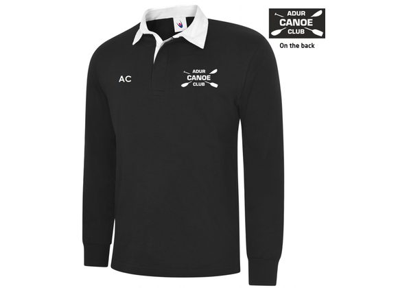 Adur Canoe Club Rugby Shirt Black (UC)