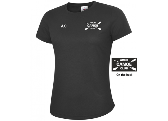 Adur Canoe Club Sports Tee Womens Fit Black (UC)