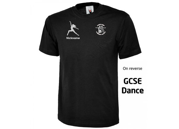 Downlands School GCSE Dance Tee Black Adult (UC)
