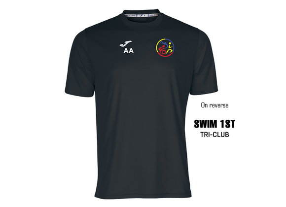 Swim 1st Triathlon Tee Black Adult (Combi)