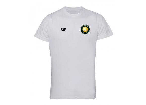 Queens Park Tennis Coaches Tee White Adult (Tri-Dri)