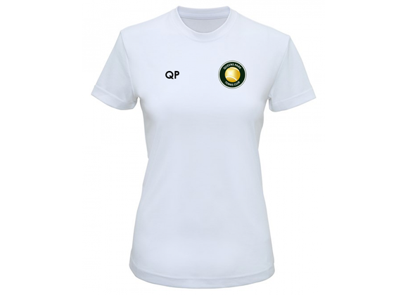 Queens Park Tennis Coaches Tee White Womens (Tri-Dri)