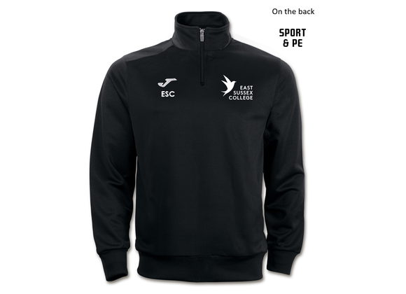 East Sussex College Sport & PE Quarter Zip Black (Faraon)