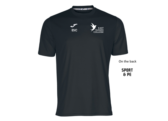 East Sussex College Sport & PE Tee Black (Combi)