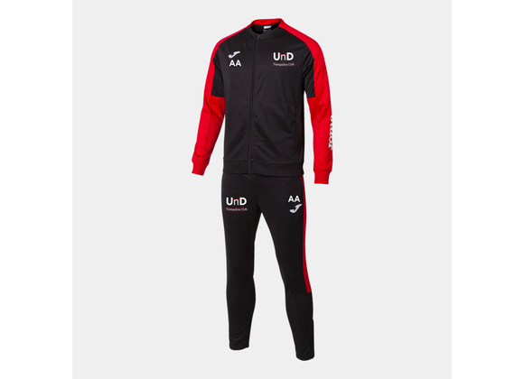 Up'n'Downs Trampoline Club Tracksuit Adult Black/Red (Eco)