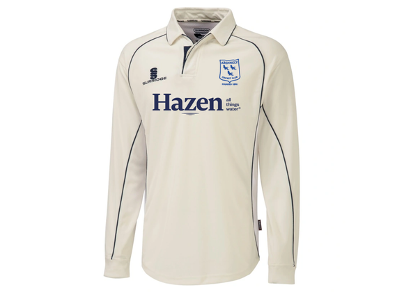 Ardingly Cricket Club Match Shirt Relaxed Fit L/S Adult Ivory/Navy (Premier)