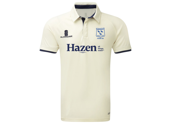 Ardingly Cricket Club Match Shirt S/S Adult Ivory/Navy (Tek)