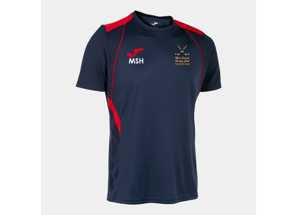 Mid Sussex Hockey Training Tee Navy/Red Junior (C7)