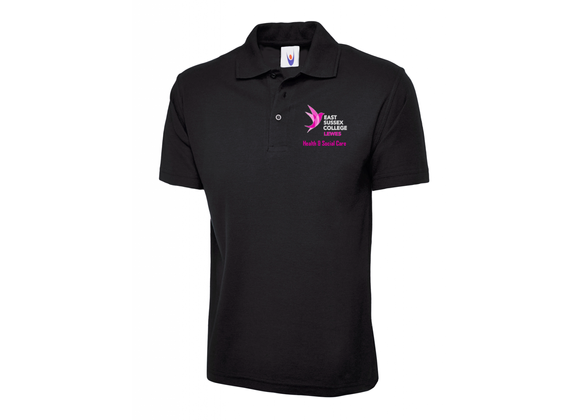 East Sussex College - Health & Social Care Polo Black (UC)