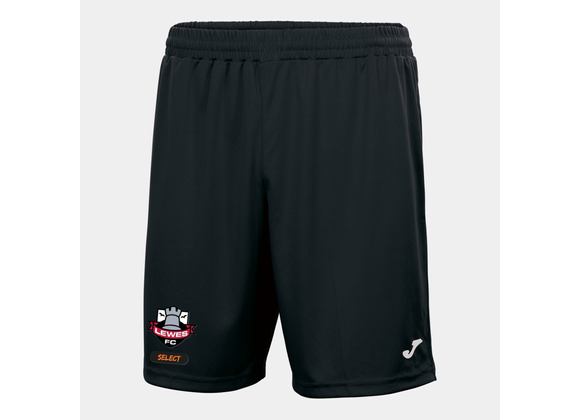 Lewes FC Select Match Shorts Unisex Fit Black Adult (Nobel)