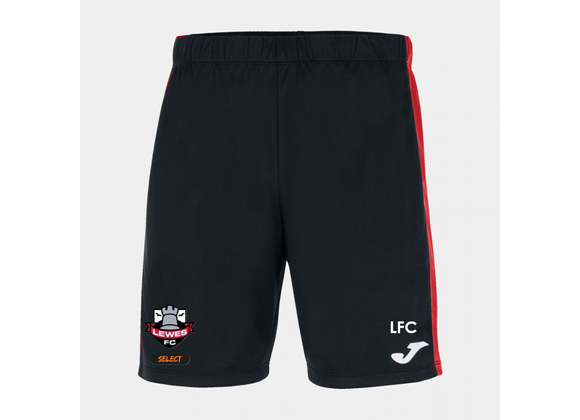 Lewes FC Select Coaches Shorts Adult Black/Red (Maxi)