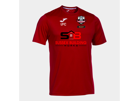 Lewes FC Select Training Shirt Red Junior U13's (Combi)