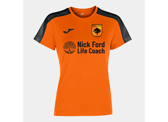 Mile Oak Women Home Shirt Womens Fit Orange/Black (Academy 3)