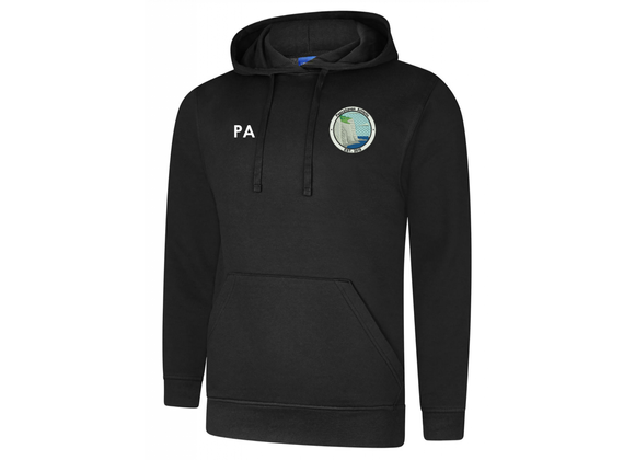 Peacehaven Athletic Hoody Black (Uneek)