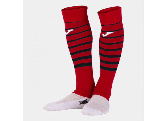 Peacehaven Athletic Home Pre-Cut Socks Red/Black (Premier 2)