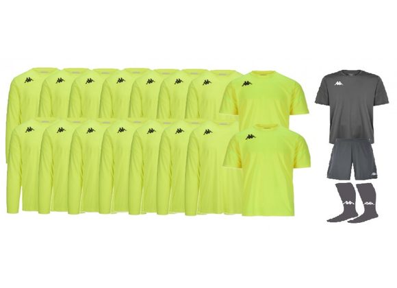 SALE - 16 x Kappa Shirts plus GK Full Kit PRINTED size Small, Medium & Large